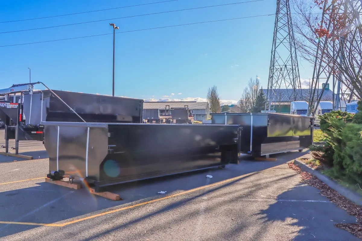 Roll-off dumpster ready for waste disposal at job site for Commercial Dumpster Rental in Fallsburg